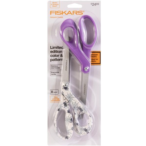 Fiskars Spider and Purple 8 Inch Scissors Set