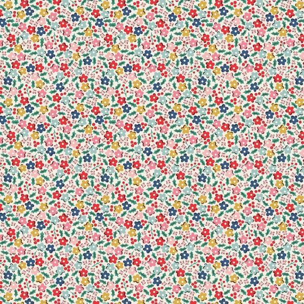 Oh What Fun Flowers Holly Multi By Elea Lutz For Poppie Cotton