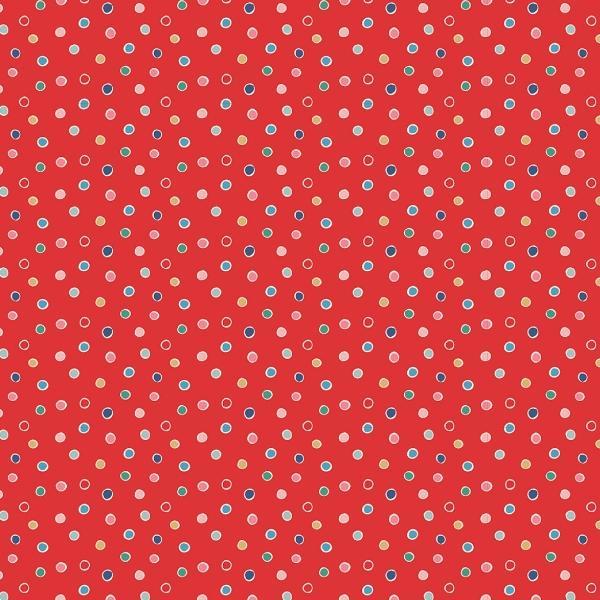 Oh What Fun Dots Snow Red By Elea Lutz For Poppie Cotton