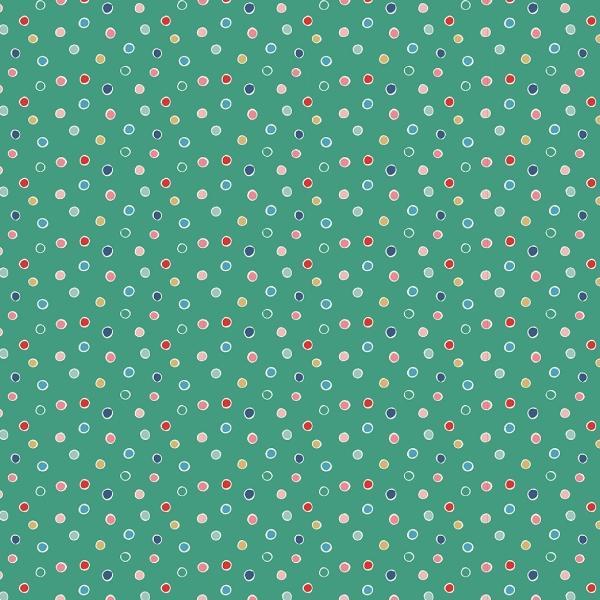 Oh What Fun Dots Snow Green By Elea Lutz For Poppie Cotton