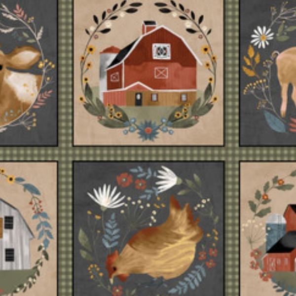 Farm Country Farm Blocks Tan By Laura Konyndyk For Blank Quilting