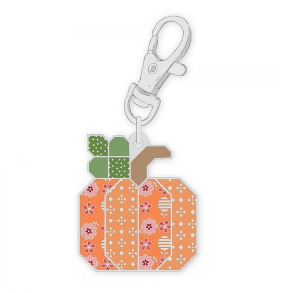 Lori Holt Bee Dots Pumpkin Enamel Happy Charm