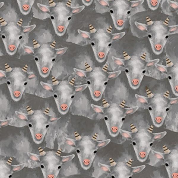 Farm Country Grey Goats Allover By Laura Konyndyk For Blank Quilting