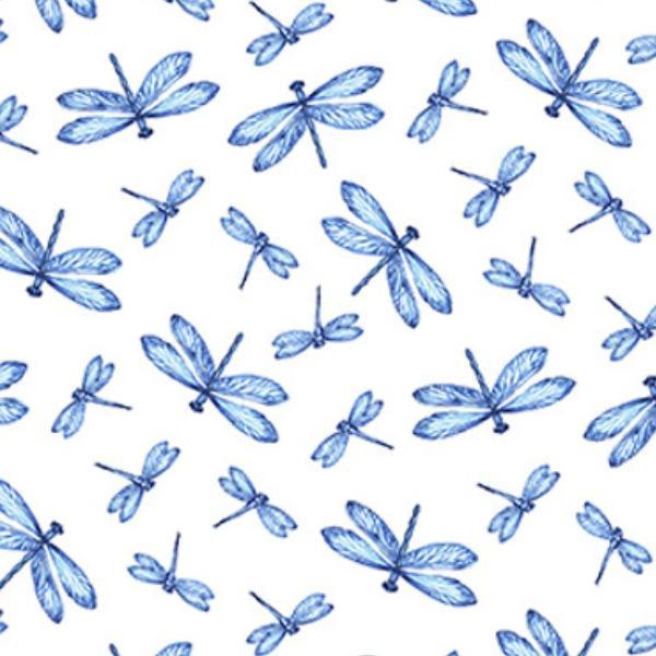 Annablue Small Dragonflies by Satin Moon Designs for Blank Quilting