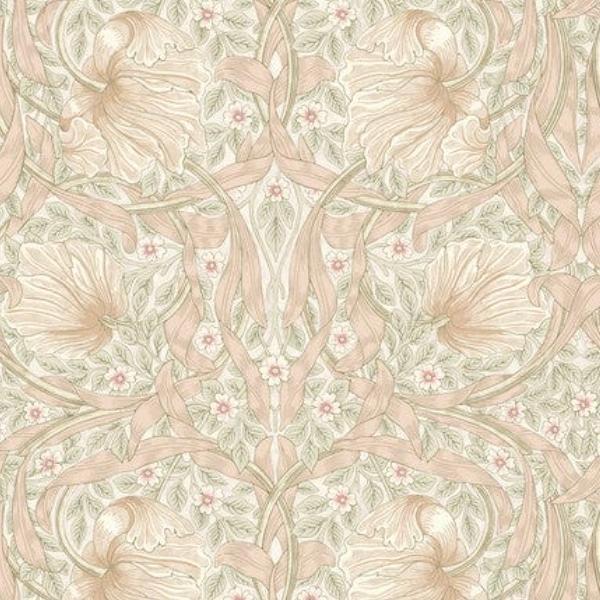 Leicester Small Pimpernel In Blush  By The Originial Morris & Co For Free Spirit Fabrics