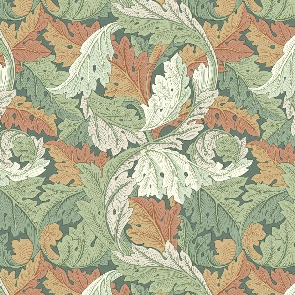 Leicester Large Acanthus Multi By The Originial Morris & Co For Free Spirit Fabrics