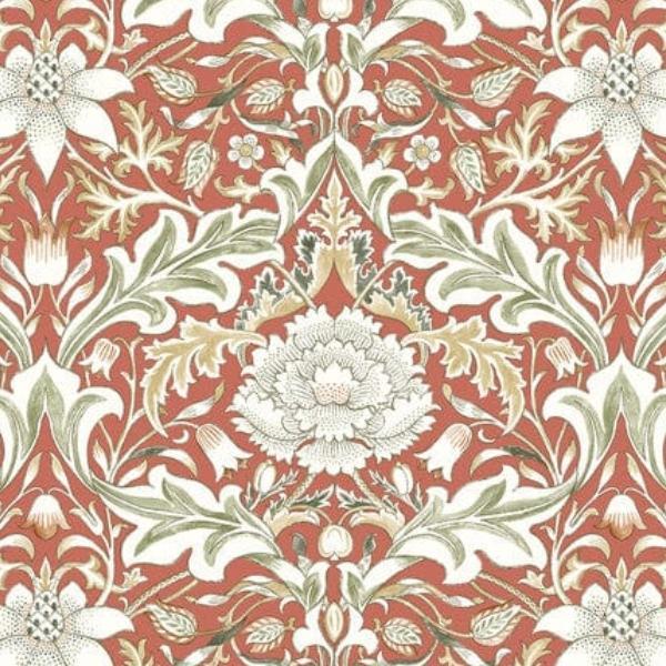 Leicester Severne Red By The Originial Morris & Co For Free Spirit Fabrics