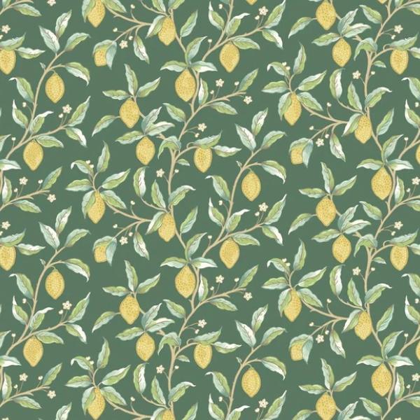 Leicester Lemon Tree Dark Green By The Originial Morris & Co For Free Spirit Fabrics