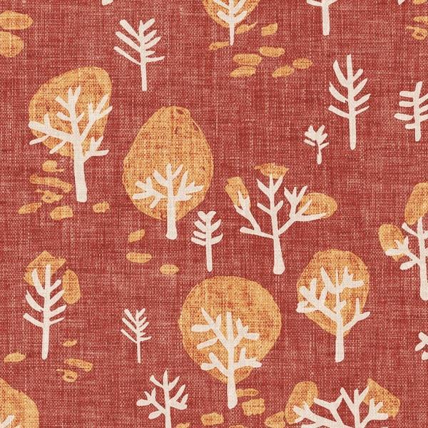 Autumnity Dark Rust Trees By Esther Fallon Lou For Clothworks