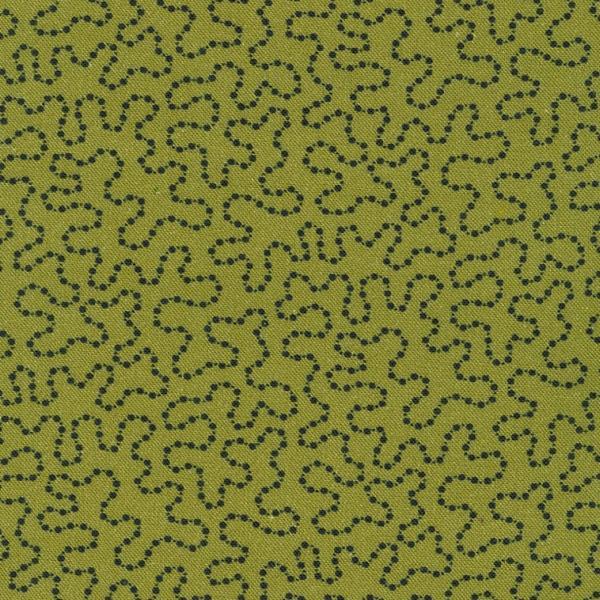 Grandpa'S Journal Squiggles Olive By Julie Letvin For Robert Kaufman Fabrics