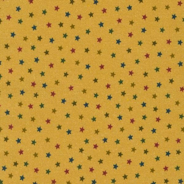 Grandpa'S Journal Stars Gold By Julie Letvin For Robert Kaufman Fabrics