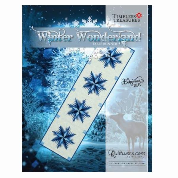 Winter Wonderland Snow Flakes Table Runner Pattern By Judy Niemeyer For Quiltworx