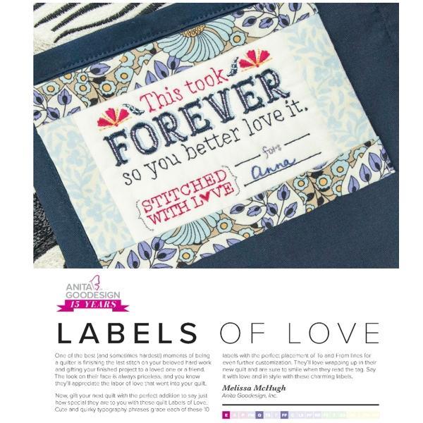 Labels Of Love Machine Embroidery Designs From Anita Goodesign