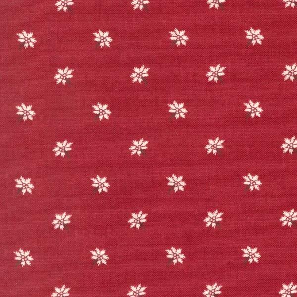 Joyful Gatherings Poinsetta Florals Cranberry By Primitive Gatherings For Moda