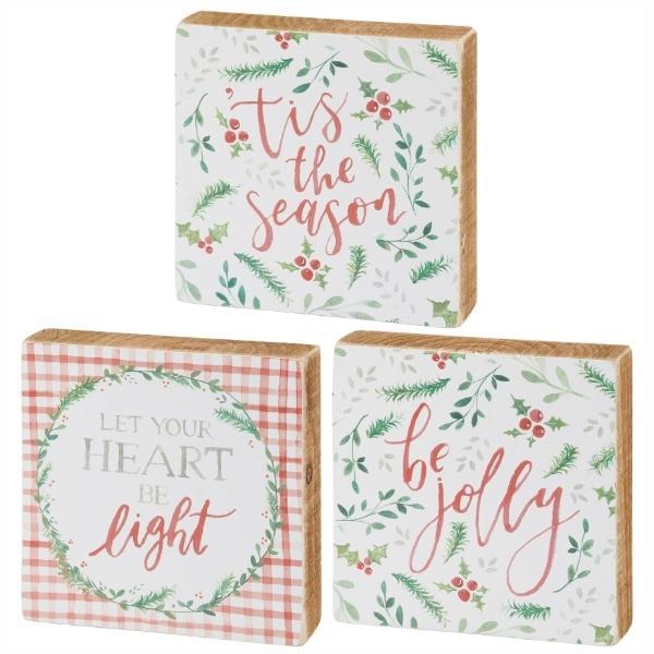 Be Jolly Block Sign Set By Annie Quigley For Primitives By Kathy