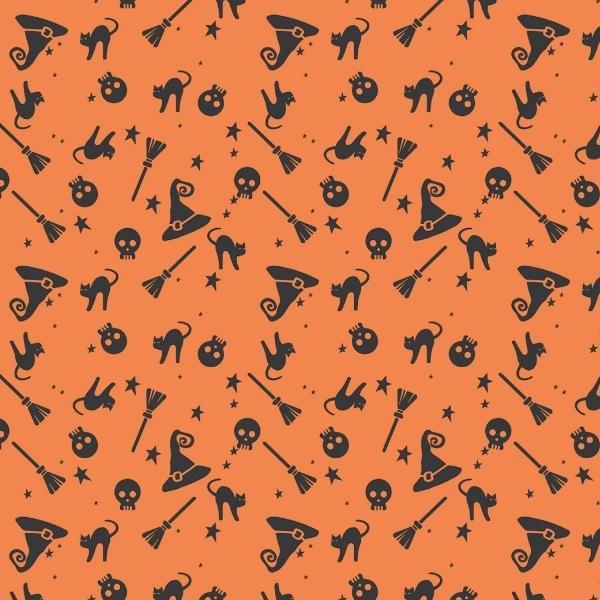 Hey Bootiful Witch Icons Orange By My Mind'S Eye For Riley Blake Designs 