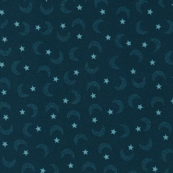 Grandpa'S Journal Moon Navy By Julie Letvin For Robert Kaufman Fabrics