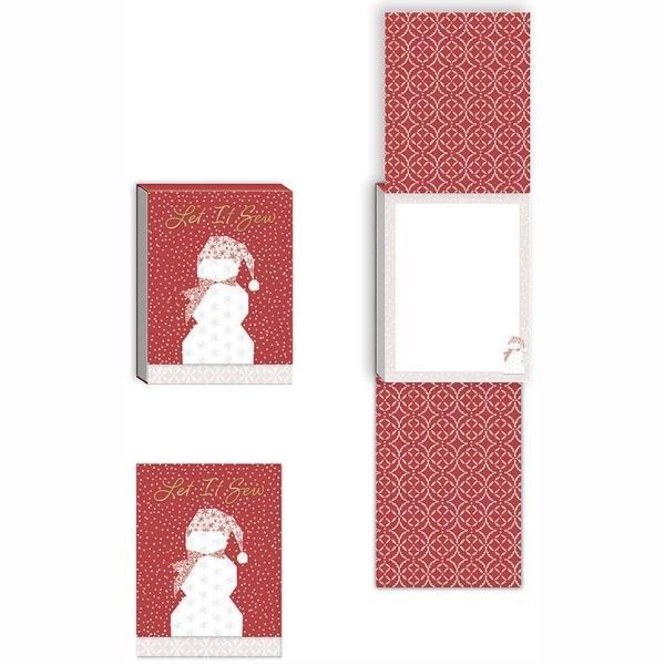 Let It Sew Red and White Notepad by Punch Studio from Moda