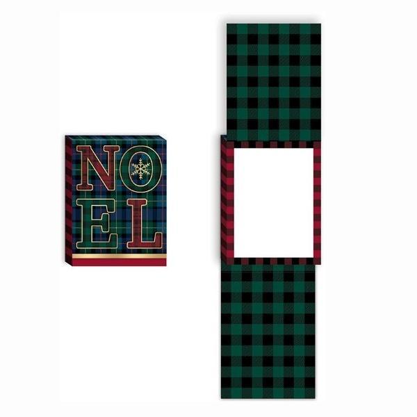 Noel Blue Plaid Notepad By Punch Studio For Moda