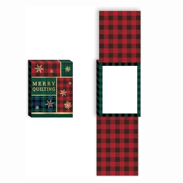 Merry Quilting Plaid Notepad By Punch Studio For Moda