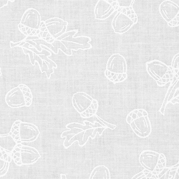 Mini Madness White On White Acorns From Robert Kaufman Fabrics