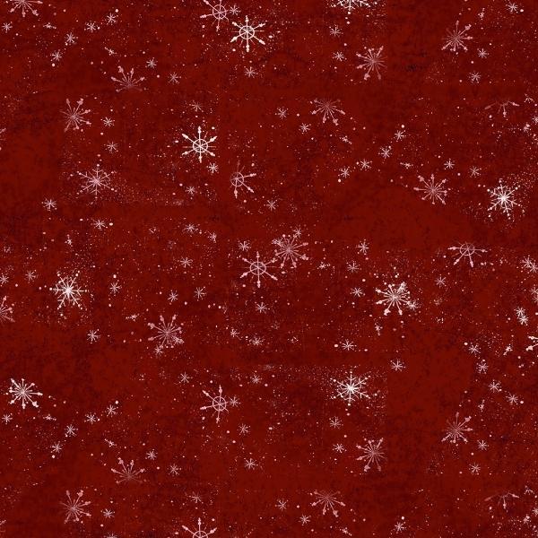 Snovalley Dark Red Digital Snowflakes By Dan Dipaolo For Clothworks