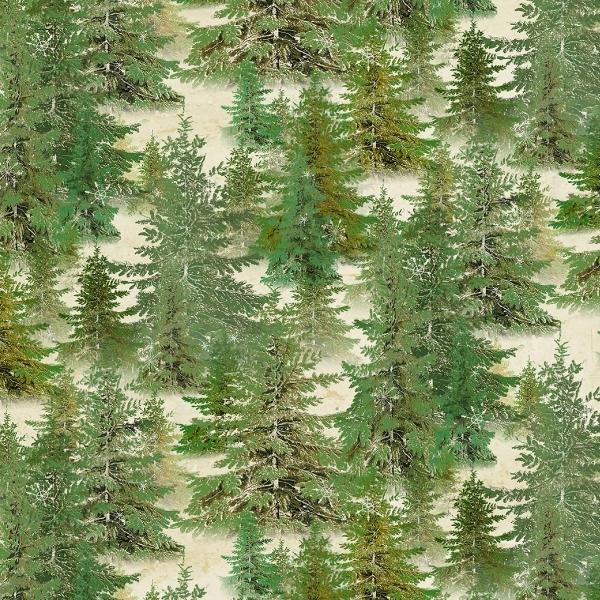 Snovalley Light Butter Digital Trees By Dan Dipaolo For Clothworks