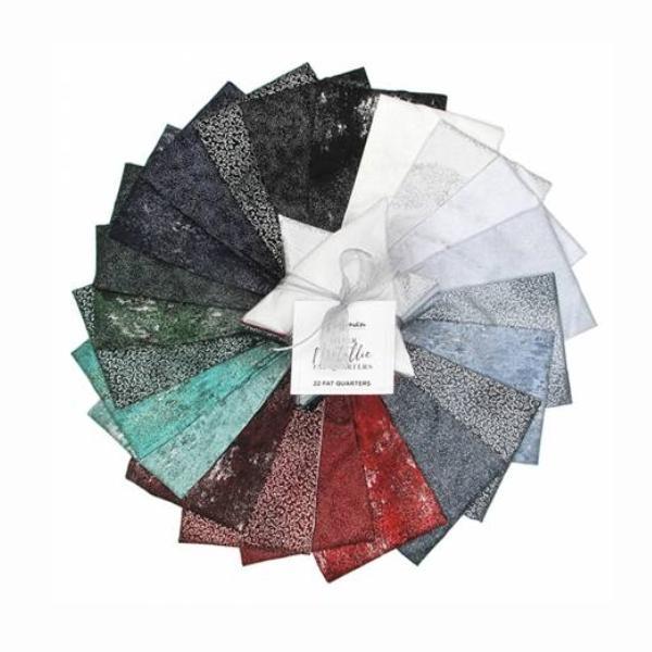 Metallic Blenders Silver Fat Quarter Bundle From Hoffman Fabrics