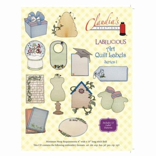 Labelicious Art Quilt Labels Series 1 From Claudia's Creations