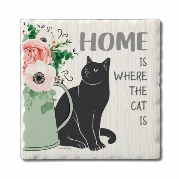 Home Is Where The Cat Is Coaster From Graphic Impressions