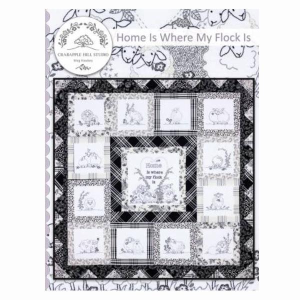 Home Is Where My Flock Is Quilt And Embroidery Pattern By Meg Hawkey For Crabapple Hill Studio