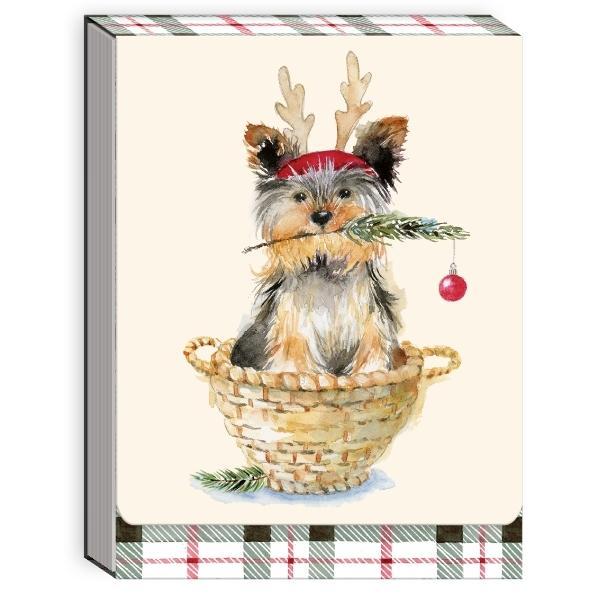 Yorkie Pocket Notepad By Punch Studio For Moda Fabrics