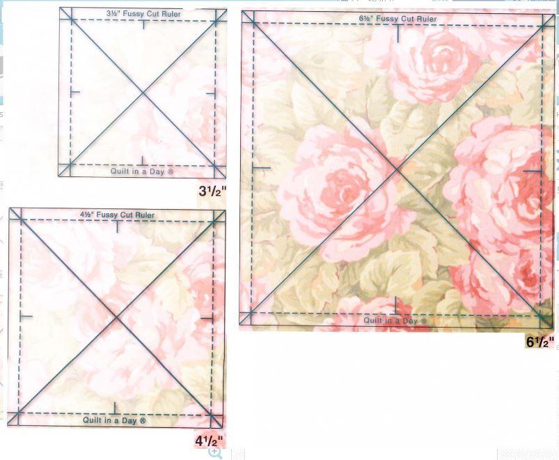 Fussy Cut Trio Rulers from Quilt in a Day