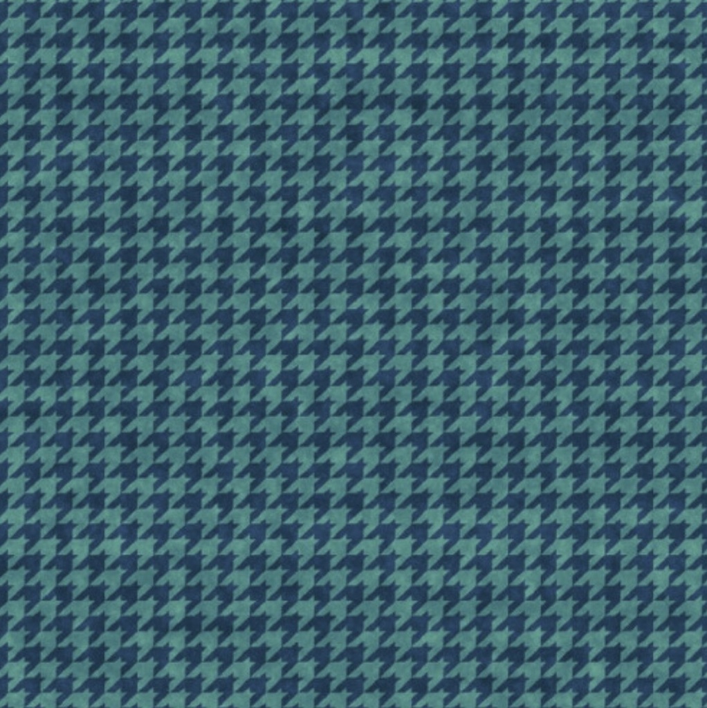 Houndstooth Basics Teal from Henry Glass