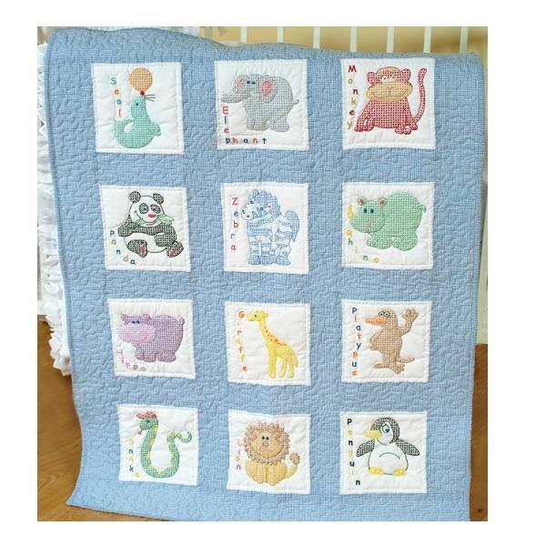 Nursery Quilt Blocks Children's Zoo Quilt Block Set from Jack Dempsey Inc