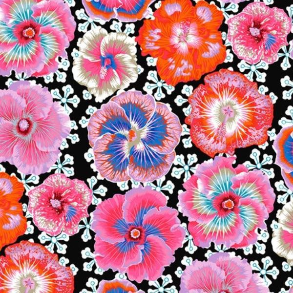 Kaffe Fasset Collective Floating Hibiscus Contrast by Philip Jacobs for Free Spirit