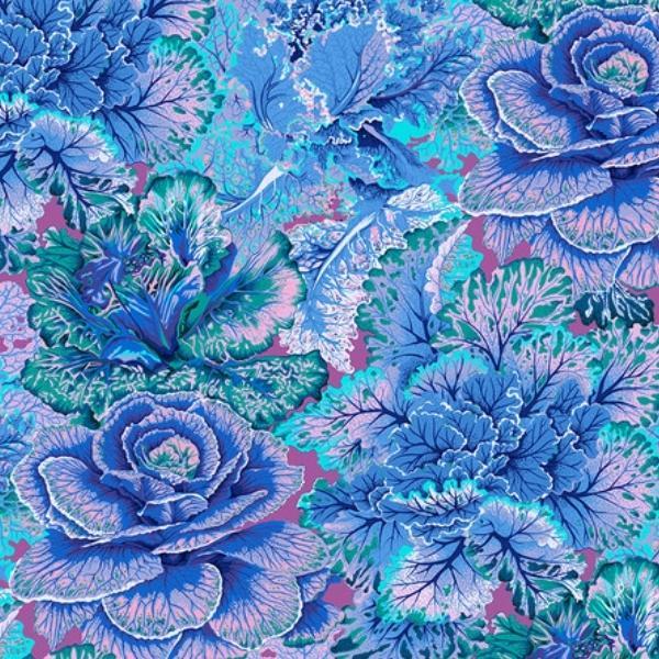 Kaffe Fassett Collective Stash Curly Kale Blue By Philip Jacobs for Kaffe Fassett