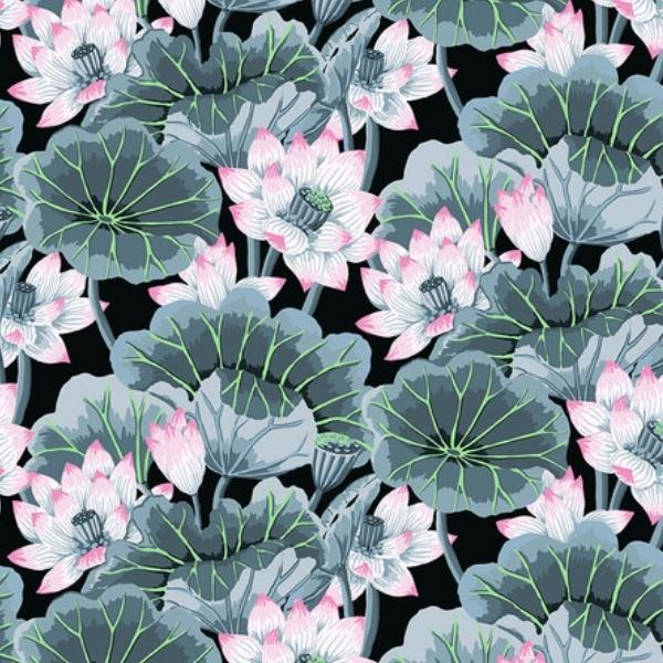 Kaffe Fasset Collective Lake Blossoms Contrast By Kaffe Fasset For Free Spirit