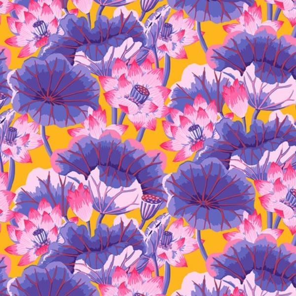 Kaffe Fasset Collective Lake Blossoms Purple By Kaffe Fasset For Free Spirit