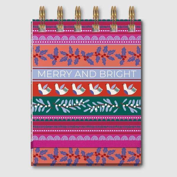 Merry & Bright Spiral Notepad By Lady Jayne For Moda Fabrics