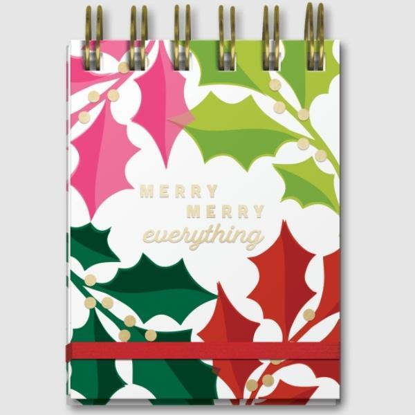 Bright Holly Spiral Notepad By Lady Jayne For Moda Fabrics