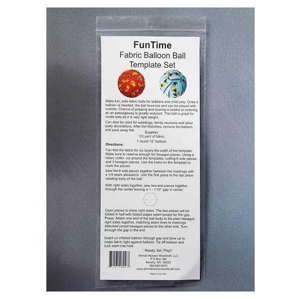 Fun Time 10" Fabric Covered Balloon Ball Template Set