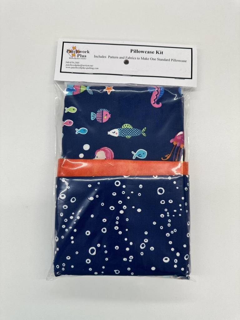 Navy Mermaids Pillowcase Kit