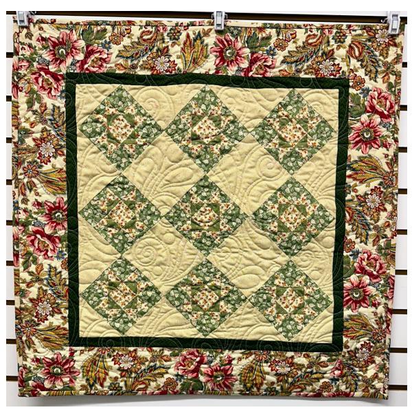 Villa Flora Petite Stars Green Mini Quilt Kit