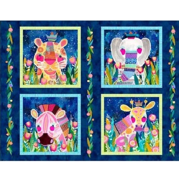 Wild At Heart Animals Block Panel By Eulalia Mejia For P&B Textiles