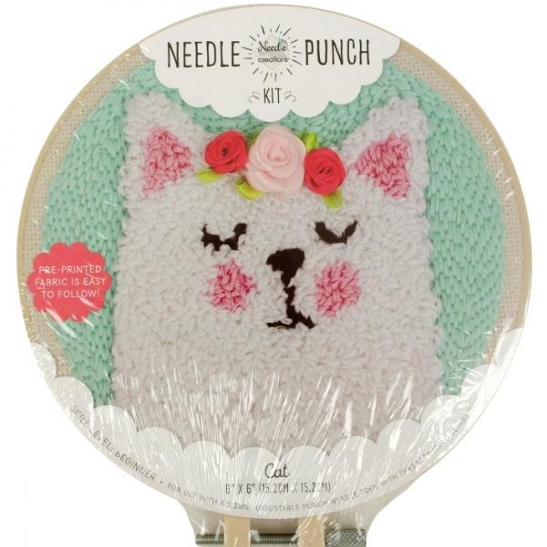 6In Punch Needle Cat From Needle Creations