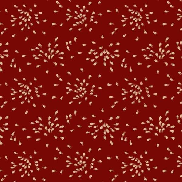 Seaside Fireworks Red By Paula Barnes For Marcus Fabrics