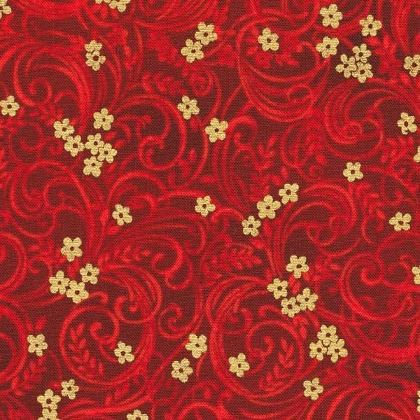 Poppy Hill Crimson Swirls By Studio Rk For Robert Kaufman 