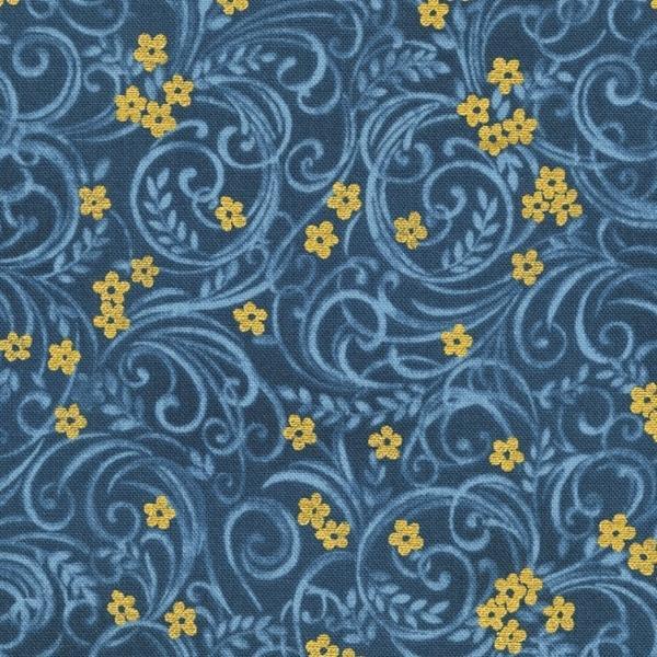 Poppy Hill Denim Swirls By Studio Rk For Robert Kaufman 