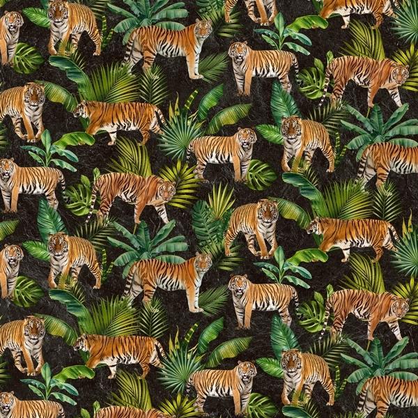 Jungle Queen Tigers By Beth Hoselton For Northcott Fabrics 